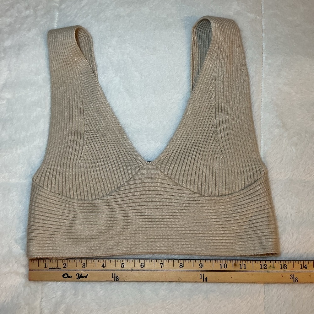 Sincerely Jules Elegant Cream Ribbed Two-Piece Set - Picture 3 of 8
